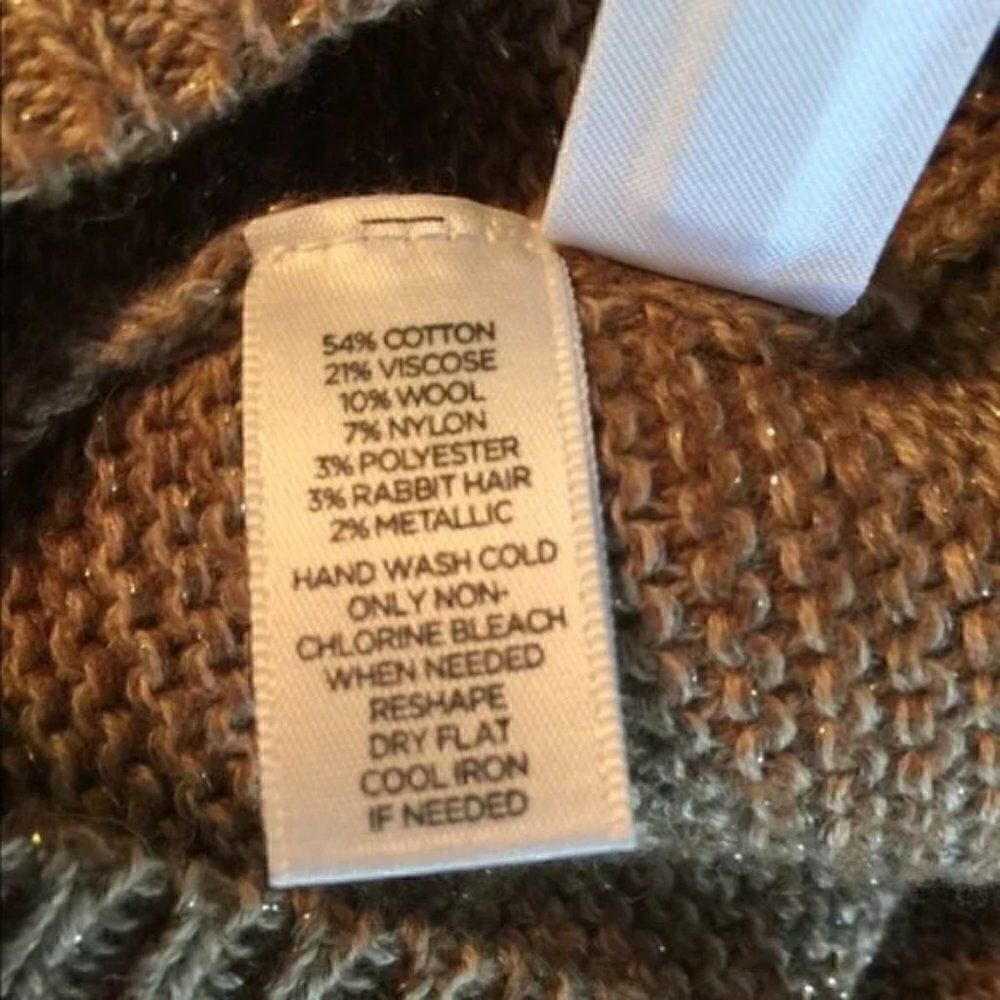 Ann Taylor Loft “Zoe” Brown Shimmer Top Size M - Picture 5 of 5